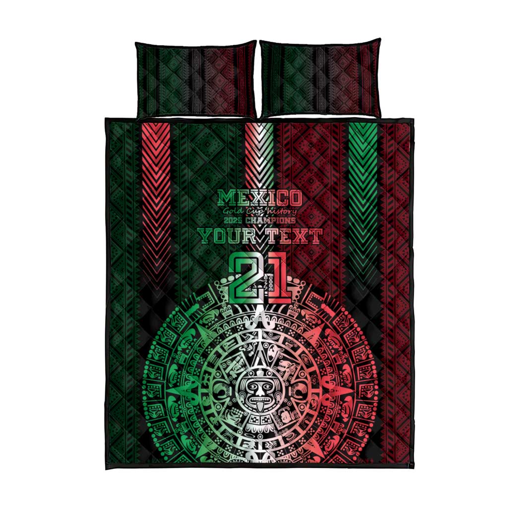 Mexico Football Custom Quilt Bed Set Mexico's Make History 2025 Flag Style - Wonder Print Shop