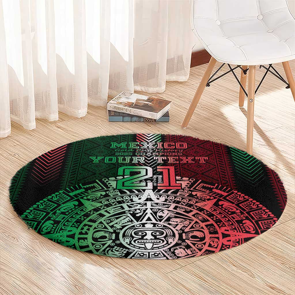Mexico Football Custom Round Carpet Mexico's Make History 2025 Flag Style - Wonder Print Shop