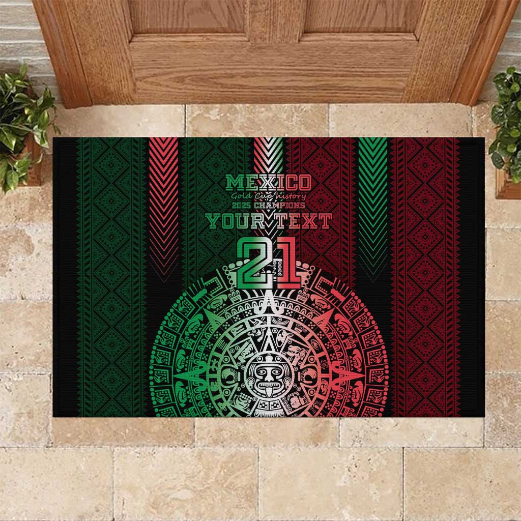 Mexico Football Custom Rubber Doormat Mexico's Make History 2025 Flag Style - Wonder Print Shop