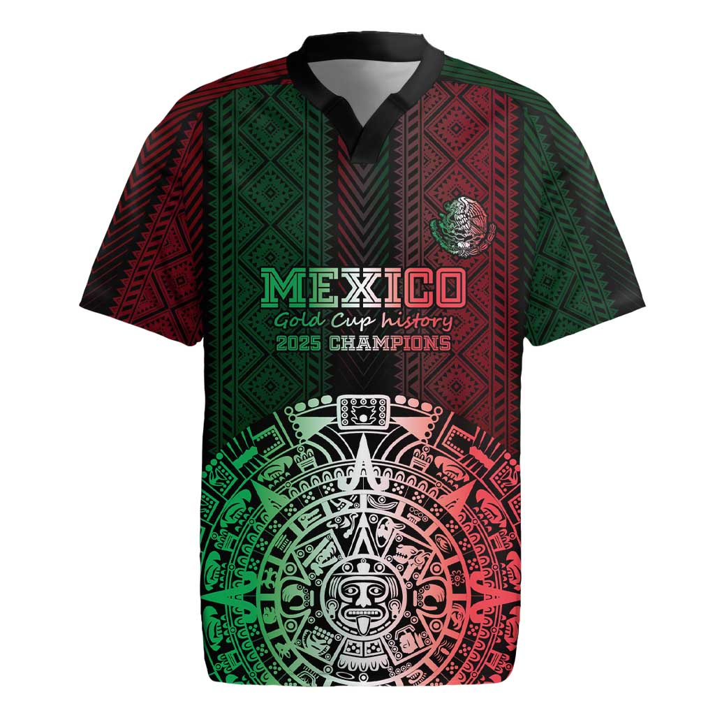 Mexico Football Custom Rugby Jersey Mexico's Make History 2025 Flag Style - Wonder Print Shop