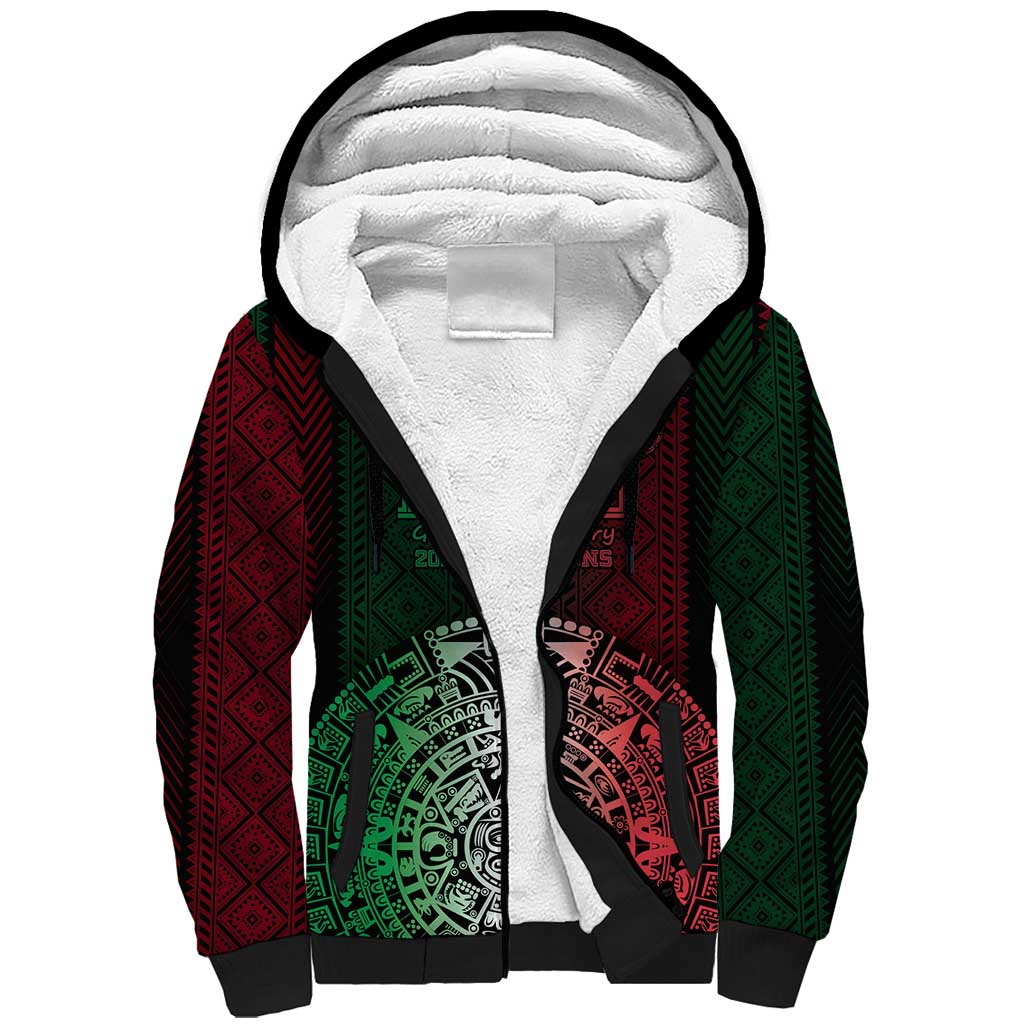 Mexico Football Custom Sherpa Hoodie Mexico's Make History 2025 Flag Style - Wonder Print Shop