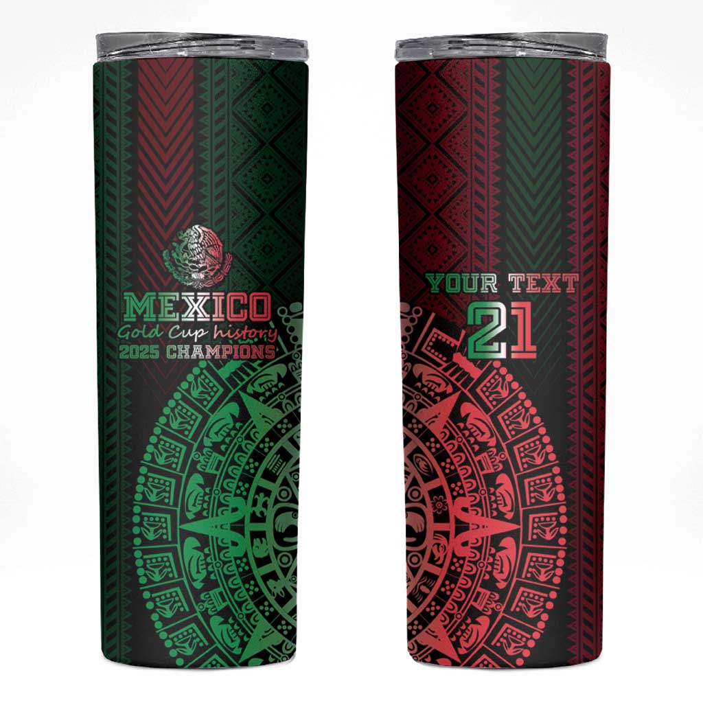 Mexico Football Custom Skinny Tumbler Mexico's Make History 2025 Flag Style - Wonder Print Shop