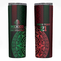 Mexico Football Custom Skinny Tumbler Mexico's Make History 2025 Flag Style - Wonder Print Shop
