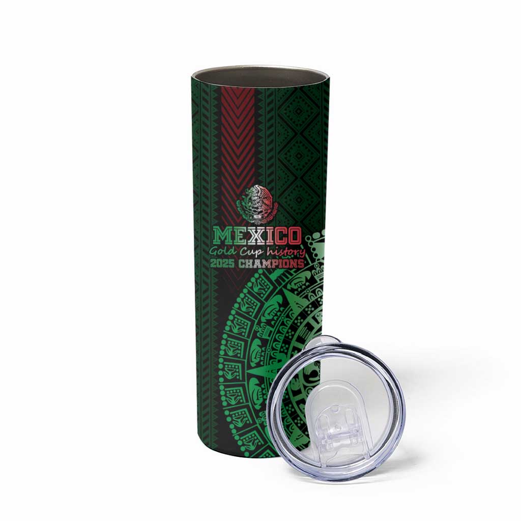 Mexico Football Custom Skinny Tumbler Mexico's Make History 2025 Flag Style - Wonder Print Shop