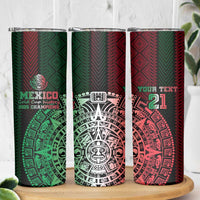 Mexico Football Custom Skinny Tumbler Mexico's Make History 2025 Flag Style - Wonder Print Shop