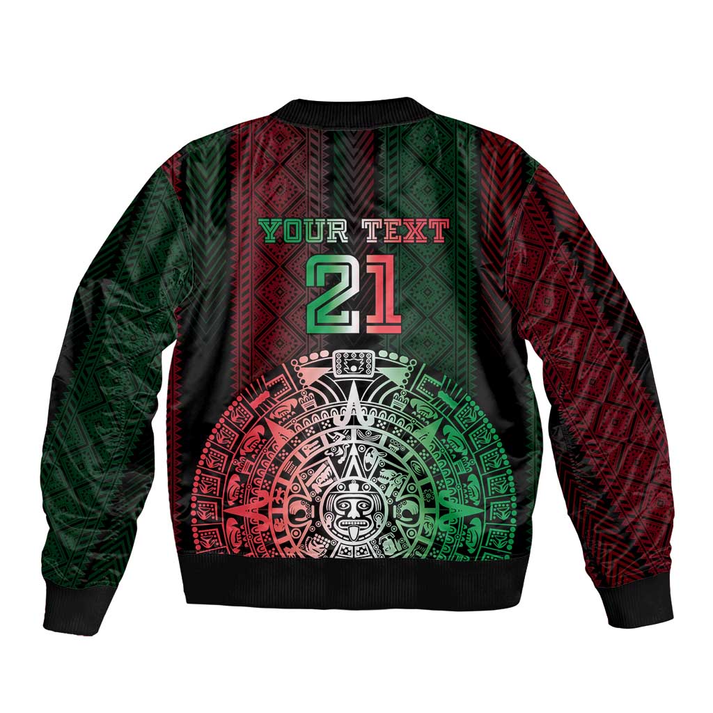 Mexico Football Custom Sleeve Zip Bomber Jacket Mexico's Make History 2025 Flag Style - Wonder Print Shop
