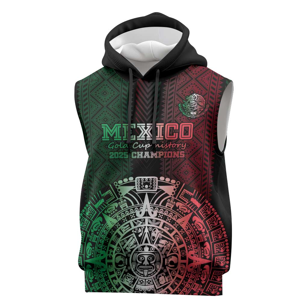 Mexico Football Custom Sleeveless Hoodie Mexico's Make History 2025 Flag Style - Wonder Print Shop