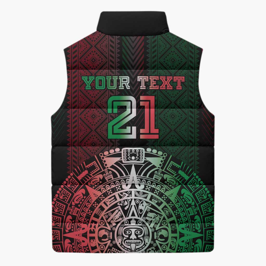 Mexico Football Custom Sleeveless Puffer Jacket Mexico's Make History 2025 Flag Style - Wonder Print Shop