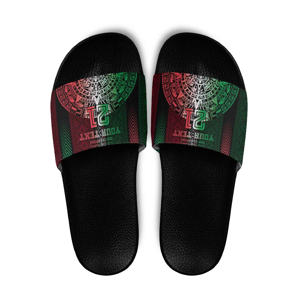 Mexico Football Custom Slide Sandals Mexico's Make History 2025 Flag Style - Wonder Print Shop