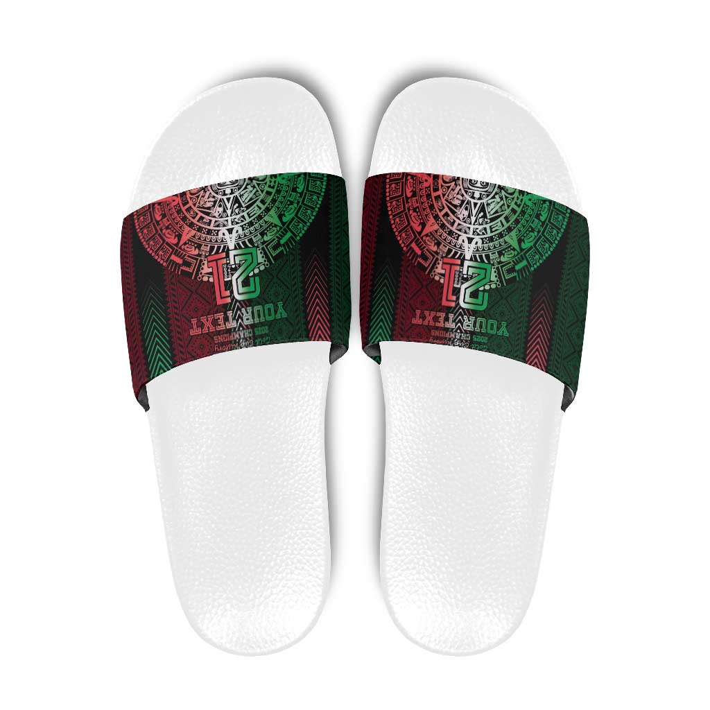 Mexico Football Custom Slide Sandals Mexico's Make History 2025 Flag Style - Wonder Print Shop