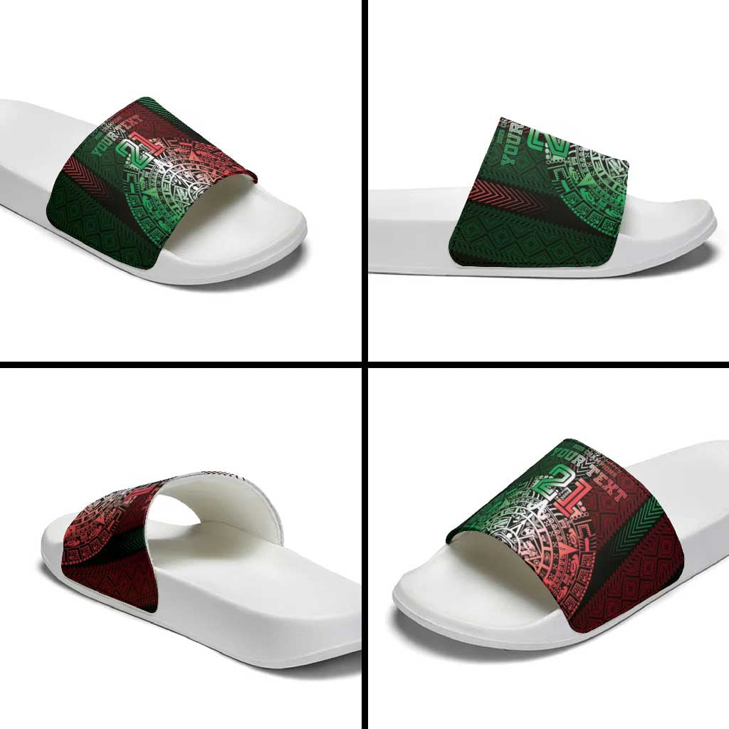 Mexico Football Custom Slide Sandals Mexico's Make History 2025 Flag Style - Wonder Print Shop