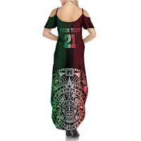Mexico Football Custom Summer Maxi Dress Mexico's Make History 2025 Flag Style - Wonder Print Shop