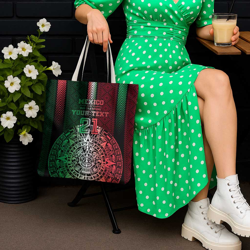 Mexico Football Custom Tote Bag Mexico's Make History 2025 Flag Style - Wonder Print Shop