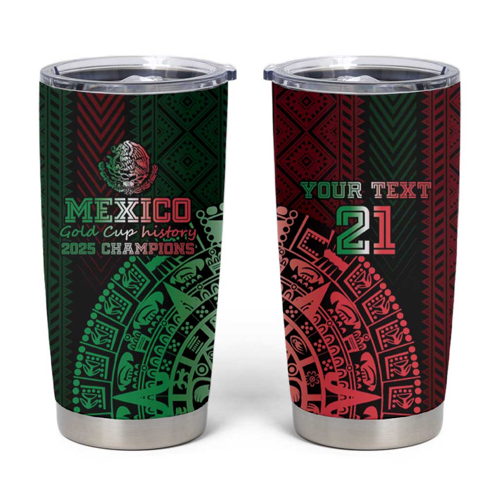 Mexico Football Custom Tumbler Cup Mexico's Make History 2025 Flag Style - Wonder Print Shop