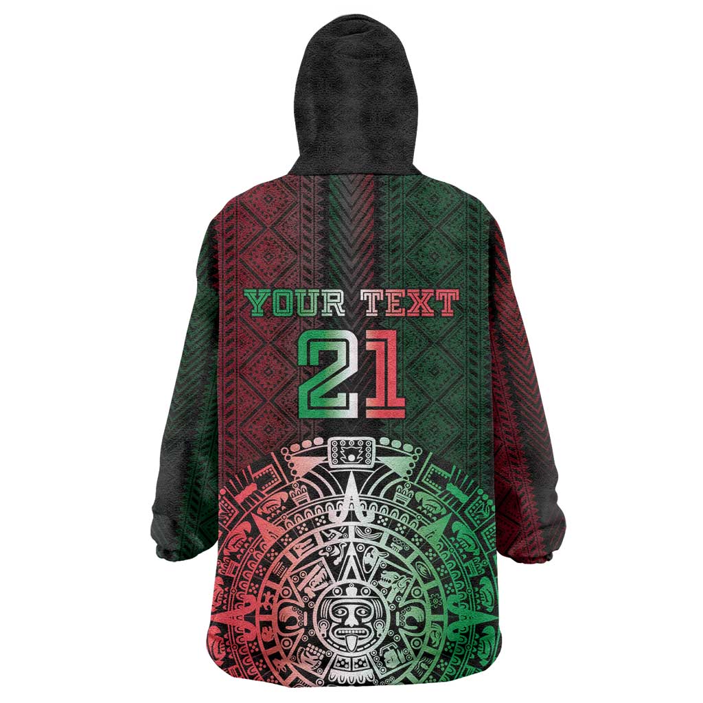 Mexico Football Custom Wearable Blanket Hoodie Mexico's Make History 2025 Flag Style - Wonder Print Shop