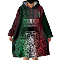 Mexico Football Custom Wearable Blanket Hoodie Mexico's Make History 2025 Flag Style - Wonder Print Shop