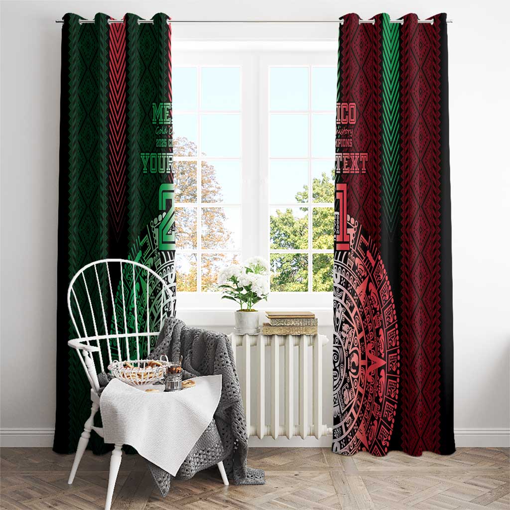 Mexico Football Custom Window Curtain Mexico's Make History 2025 Flag Style - Wonder Print Shop