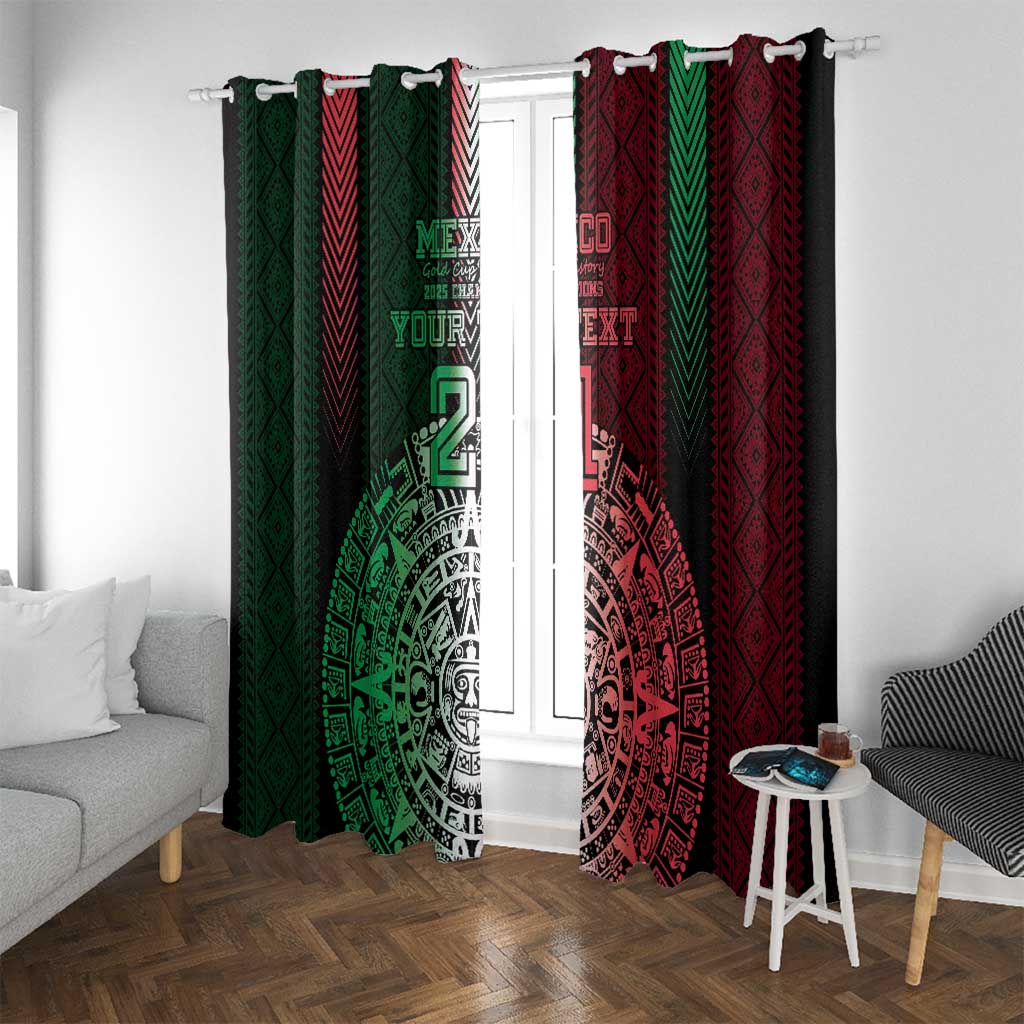 Mexico Football Custom Window Curtain Mexico's Make History 2025 Flag Style - Wonder Print Shop