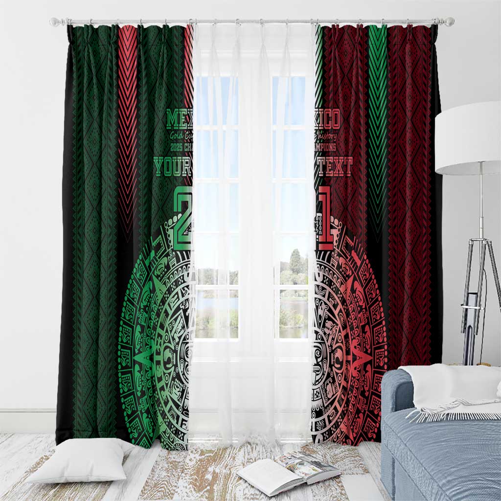 Mexico Football Custom Window Curtain Mexico's Make History 2025 Flag Style - Wonder Print Shop