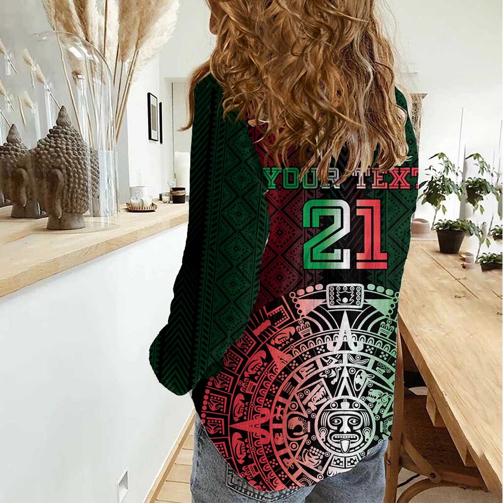 Mexico Football Custom Women Casual Shirt Mexico's Make History 2025 Flag Style - Wonder Print Shop