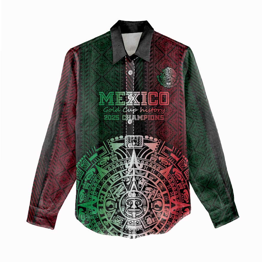Mexico Football Custom Women Casual Shirt Mexico's Make History 2025 Flag Style - Wonder Print Shop