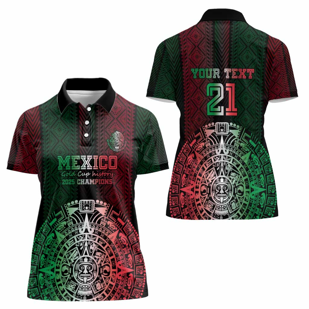 Mexico Football Custom Women Polo Shirt Mexico's Make History 2025 Flag Style - Wonder Print Shop