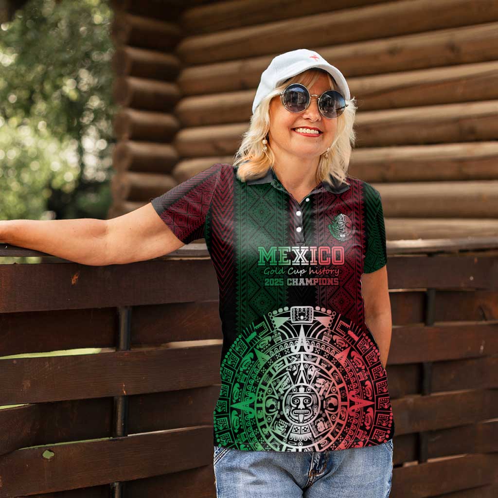 Mexico Football Custom Women Polo Shirt Mexico's Make History 2025 Flag Style - Wonder Print Shop