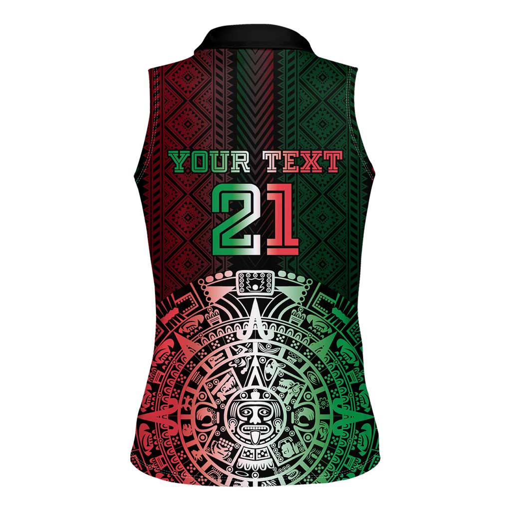 Mexico Football Custom Women Sleeveless Polo Shirt Mexico's Make History 2025 Flag Style - Wonder Print Shop