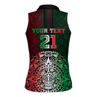 Mexico Football Custom Women Sleeveless Polo Shirt Mexico's Make History 2025 Flag Style - Wonder Print Shop