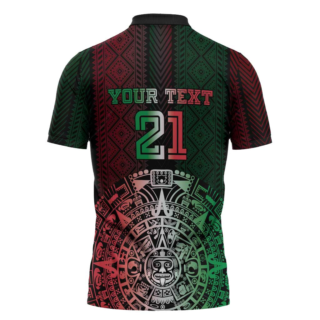 Mexico Football Custom Zipper Polo Shirt Mexico's Make History 2025 Flag Style - Wonder Print Shop