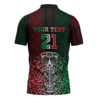 Mexico Football Custom Zipper Polo Shirt Mexico's Make History 2025 Flag Style - Wonder Print Shop