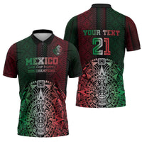 Mexico Football Custom Zipper Polo Shirt Mexico's Make History 2025 Flag Style - Wonder Print Shop