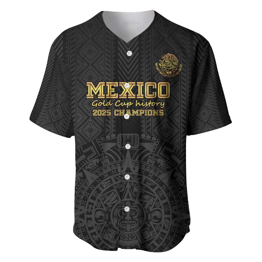 Mexico Football Custom Baseball Jersey Mexico's Make History 2025 Gold Style - Wonder Print Shop
