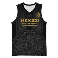 Mexico Football Custom Basketball Jersey Mexico's Make History 2025 Gold Style - Wonder Print Shop