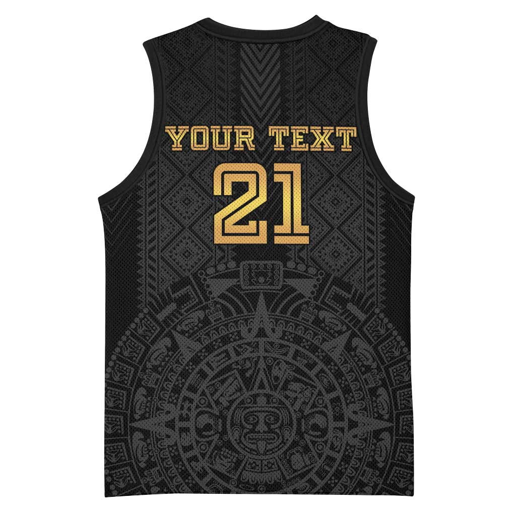 Mexico Football Custom Basketball Jersey Mexico's Make History 2025 Gold Style - Wonder Print Shop
