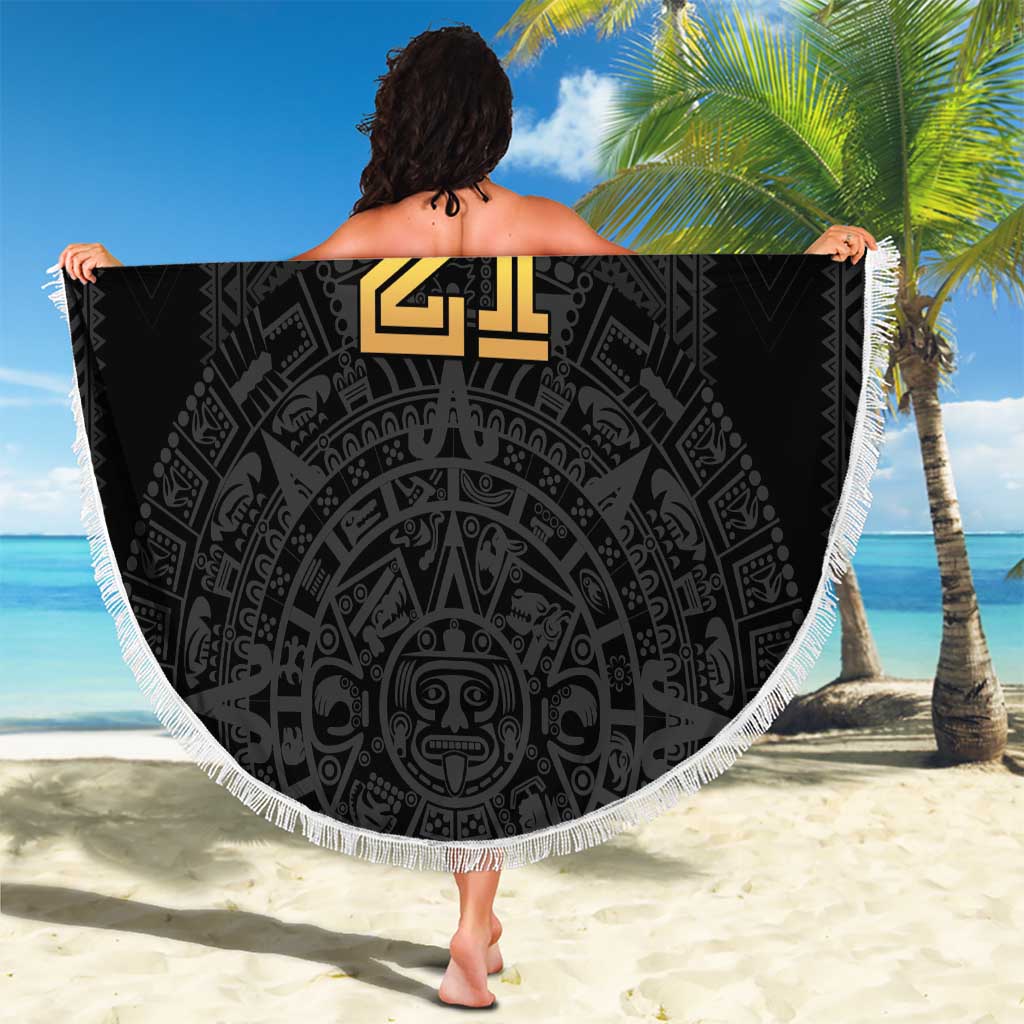 Mexico Football Custom Beach Blanket Mexico's Make History 2025 Gold Style - Wonder Print Shop