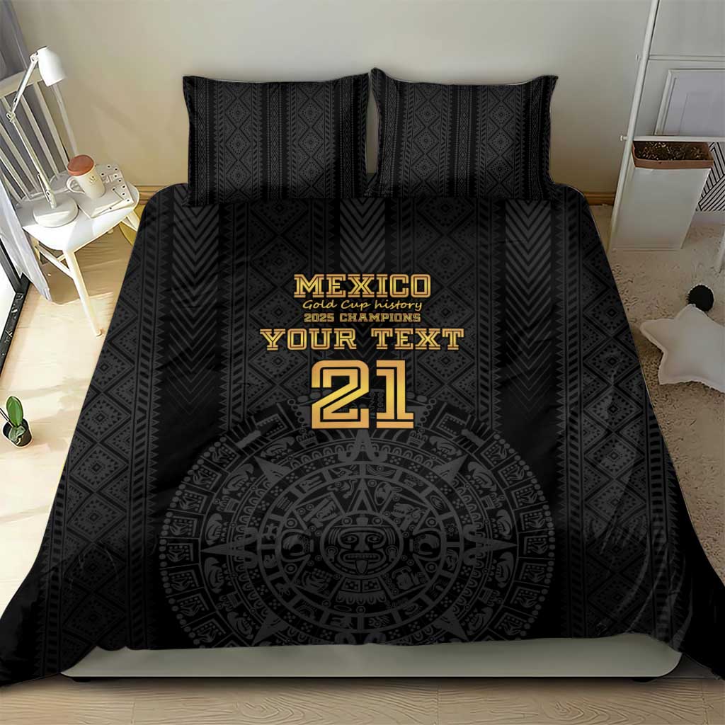 Mexico Football Custom Bedding Set Mexico's Make History 2025 Gold Style - Wonder Print Shop