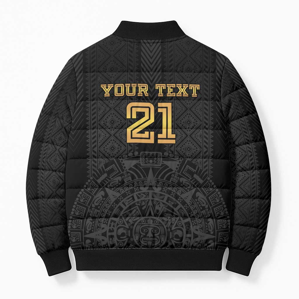 Mexico Football Custom Bomber Puffer Jacket Mexico's Make History 2025 Gold Style - Wonder Print Shop