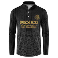 Mexico Football Custom Button Sweatshirt Mexico's Make History 2025 Gold Style - Wonder Print Shop