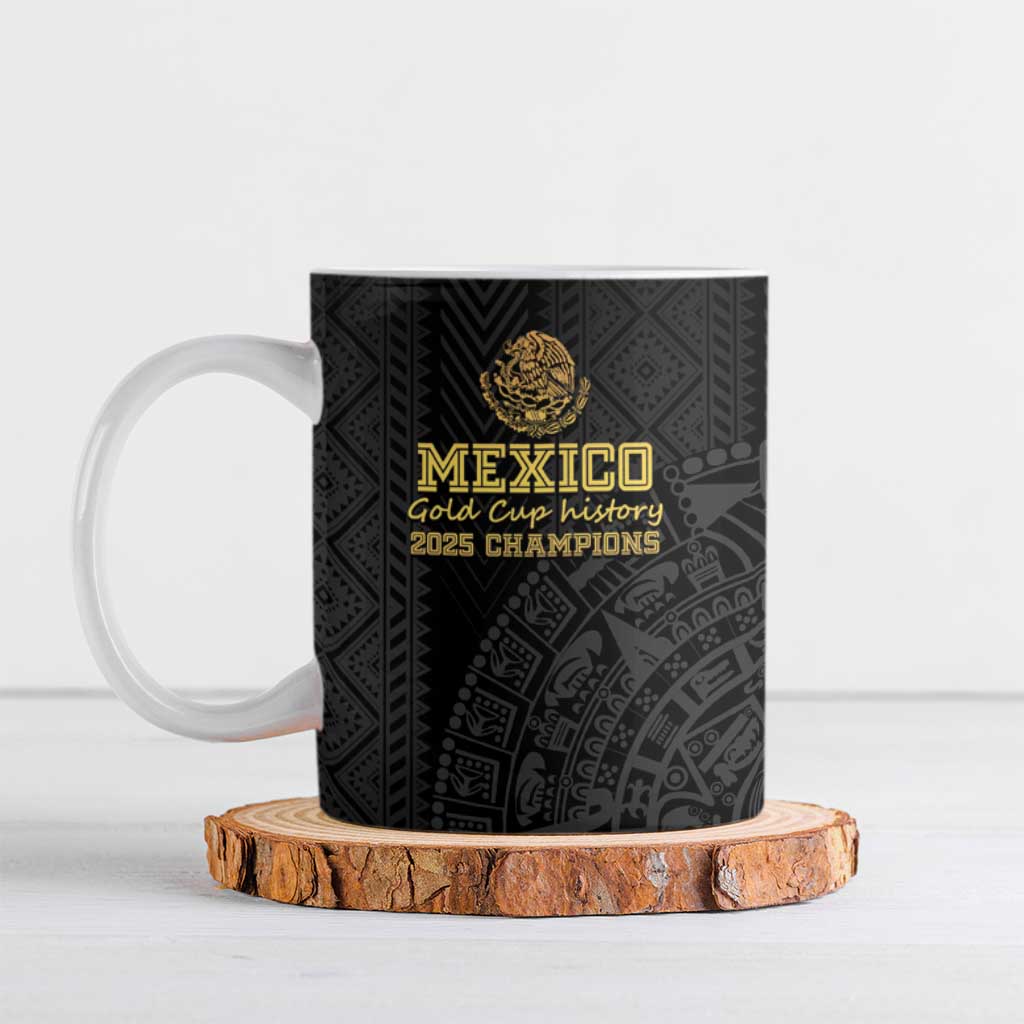 Mexico Football Custom Ceramic Mug Mexico's Make History 2025 Gold Style - Wonder Print Shop