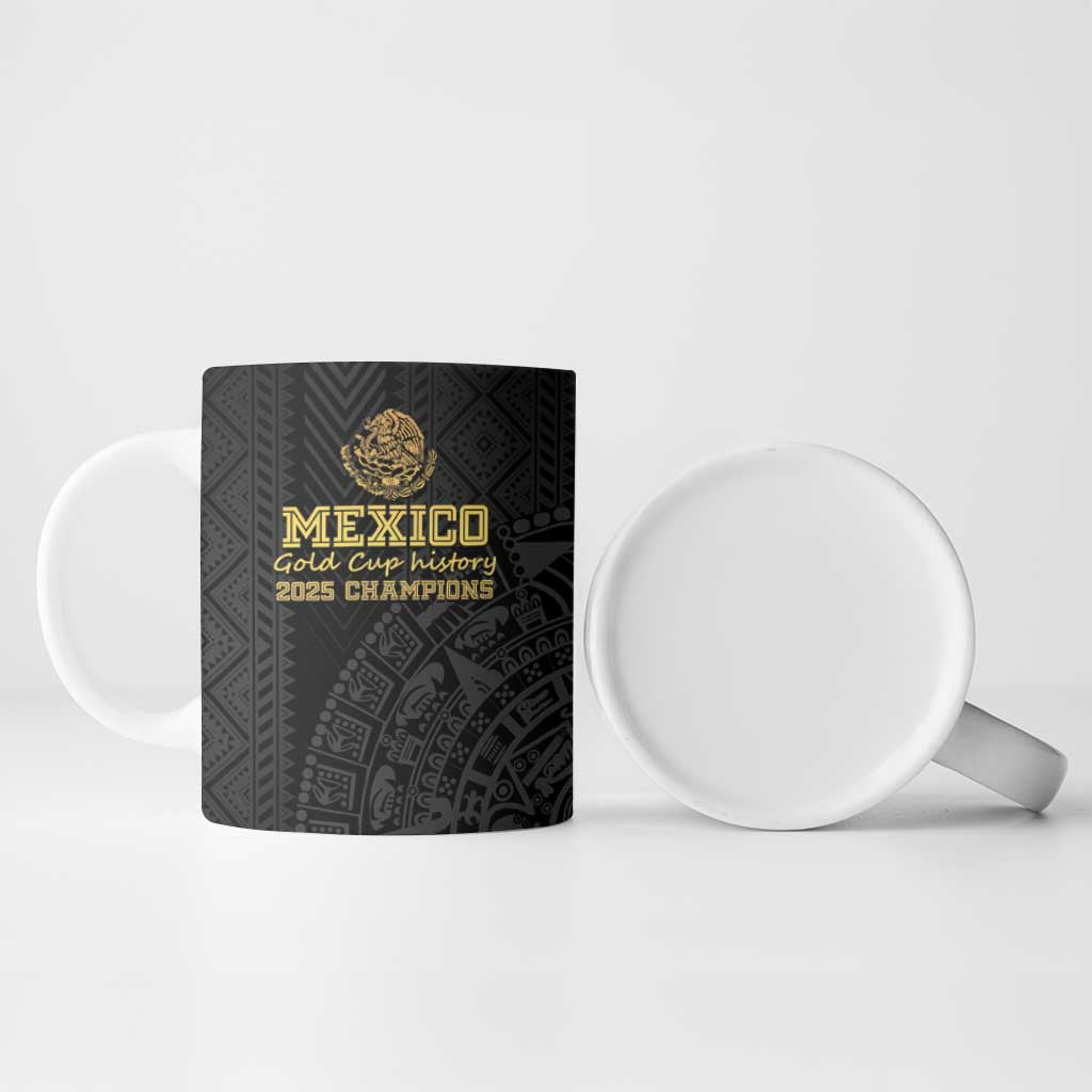 Mexico Football Custom Ceramic Mug Mexico's Make History 2025 Gold Style - Wonder Print Shop