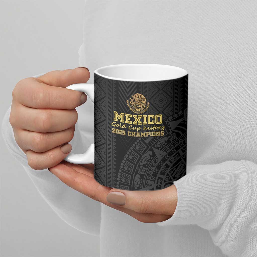 Mexico Football Custom Ceramic Mug Mexico's Make History 2025 Gold Style - Wonder Print Shop
