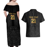 Mexico Football Custom Couples Matching Off Shoulder Maxi Dress and Hawaiian Shirt Mexico's Make History 2025 Gold Style - Wonder Print Shop