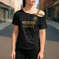 Mexico Football Custom Cross Shoulder Shirt Mexico's Make History 2025 Gold Style - Wonder Print Shop
