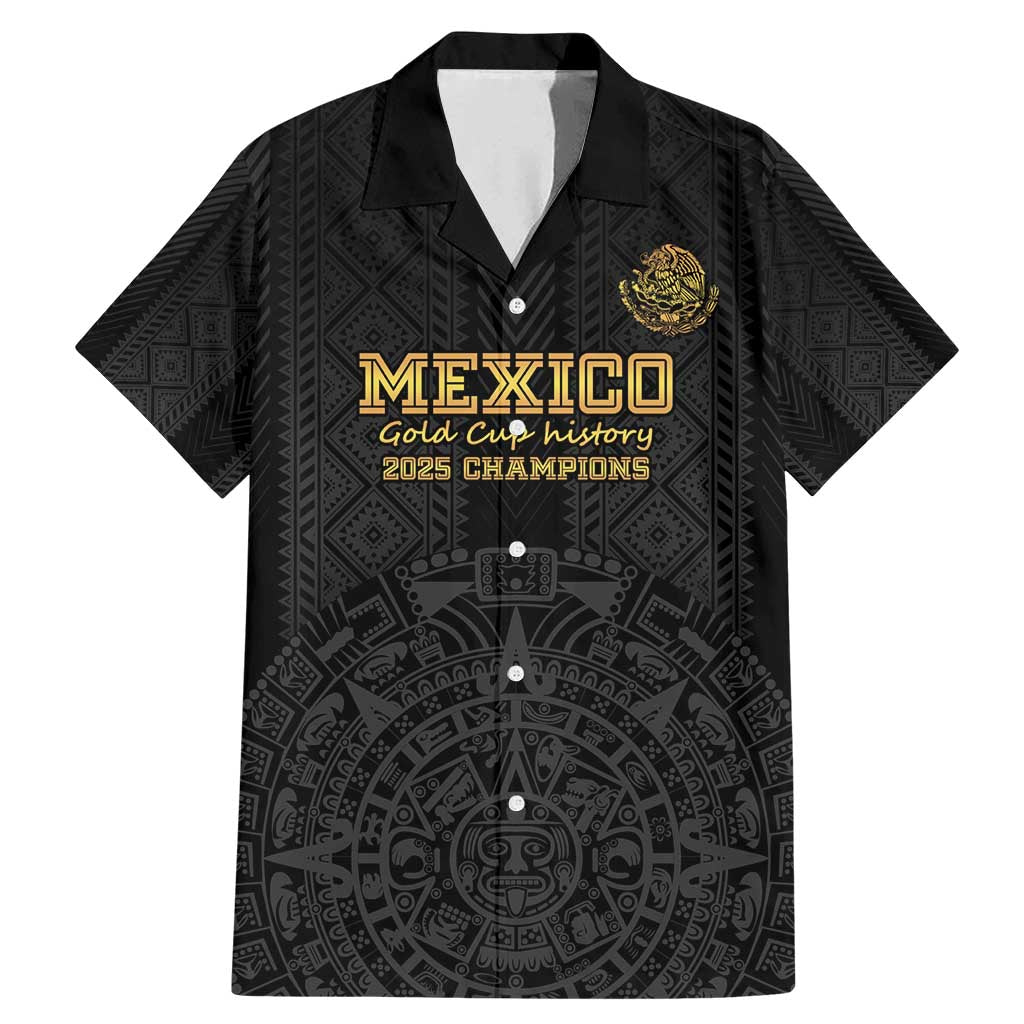 Mexico Football Custom Family Matching Mermaid Dress and Hawaiian Shirt Mexico's Make History 2025 Gold Style - Wonder Print Shop