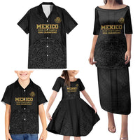 Mexico Football Custom Family Matching Puletasi and Hawaiian Shirt Mexico's Make History 2025 Gold Style - Wonder Print Shop