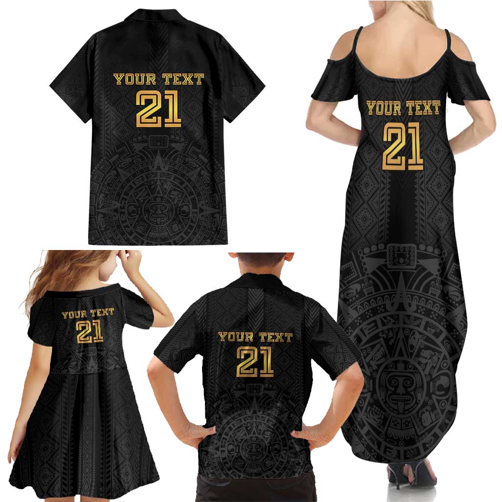Mexico Football Custom Family Matching Summer Maxi Dress and Hawaiian Shirt Mexico's Make History 2025 Gold Style - Wonder Print Shop