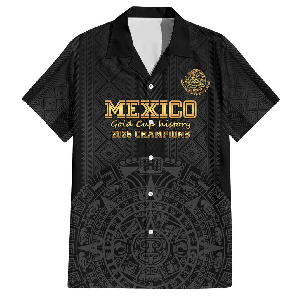 Mexico Football Custom Hawaiian Shirt Mexico's Make History 2025 Gold Style - Wonder Print Shop