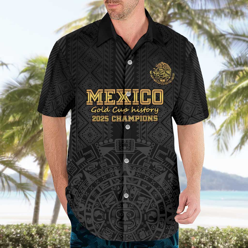 Mexico Football Custom Hawaiian Shirt Mexico's Make History 2025 Gold Style - Wonder Print Shop