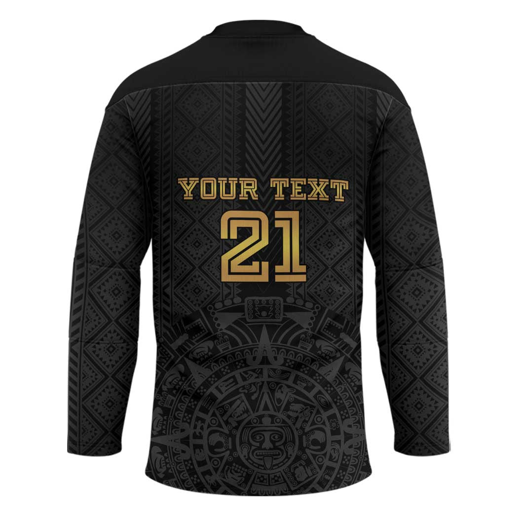 Mexico Football Custom Hockey Jersey Mexico's Make History 2025 Gold Style - Wonder Print Shop